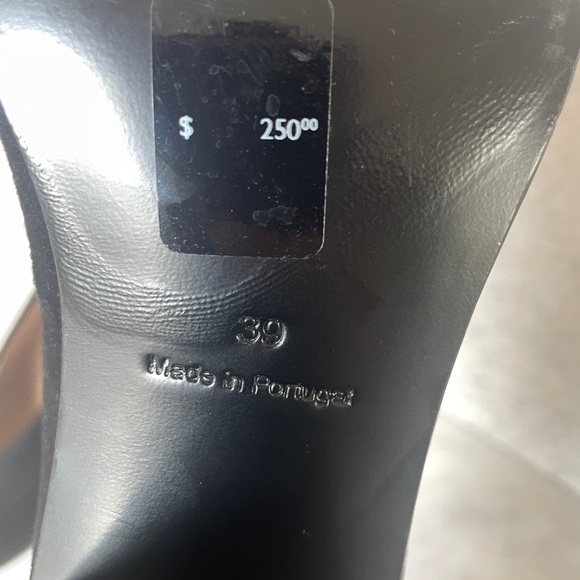 COS Black Suede Block Heels Size 39 - Picture 10 of 10